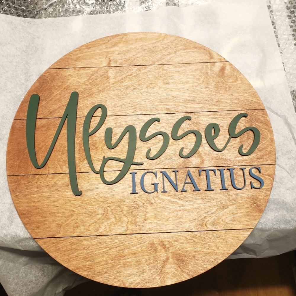 12-30" shiplap nursery sign